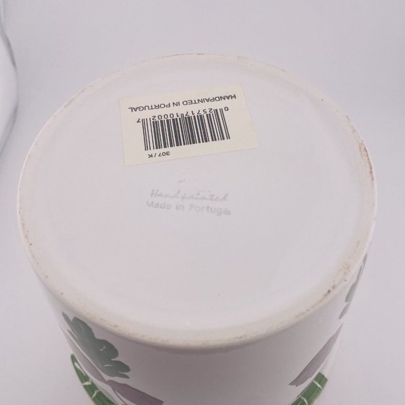 Hand Painted Floral Leaves Ceramic Flower‎ Pot Made in Portugal 823/18 - Picture 4 of 7